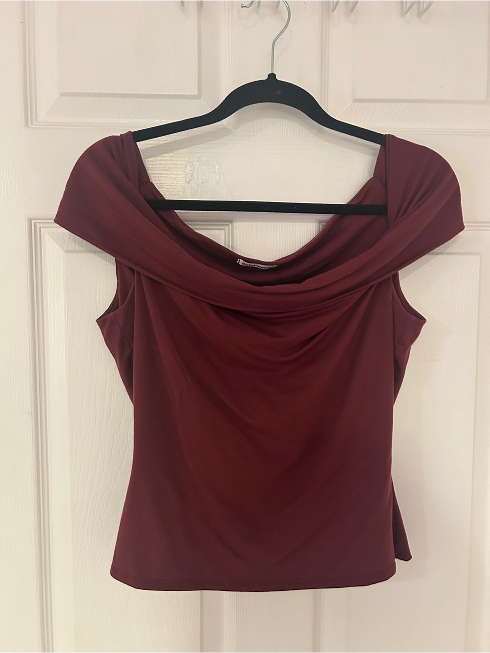 Reformation Cello Knit Top in Plum